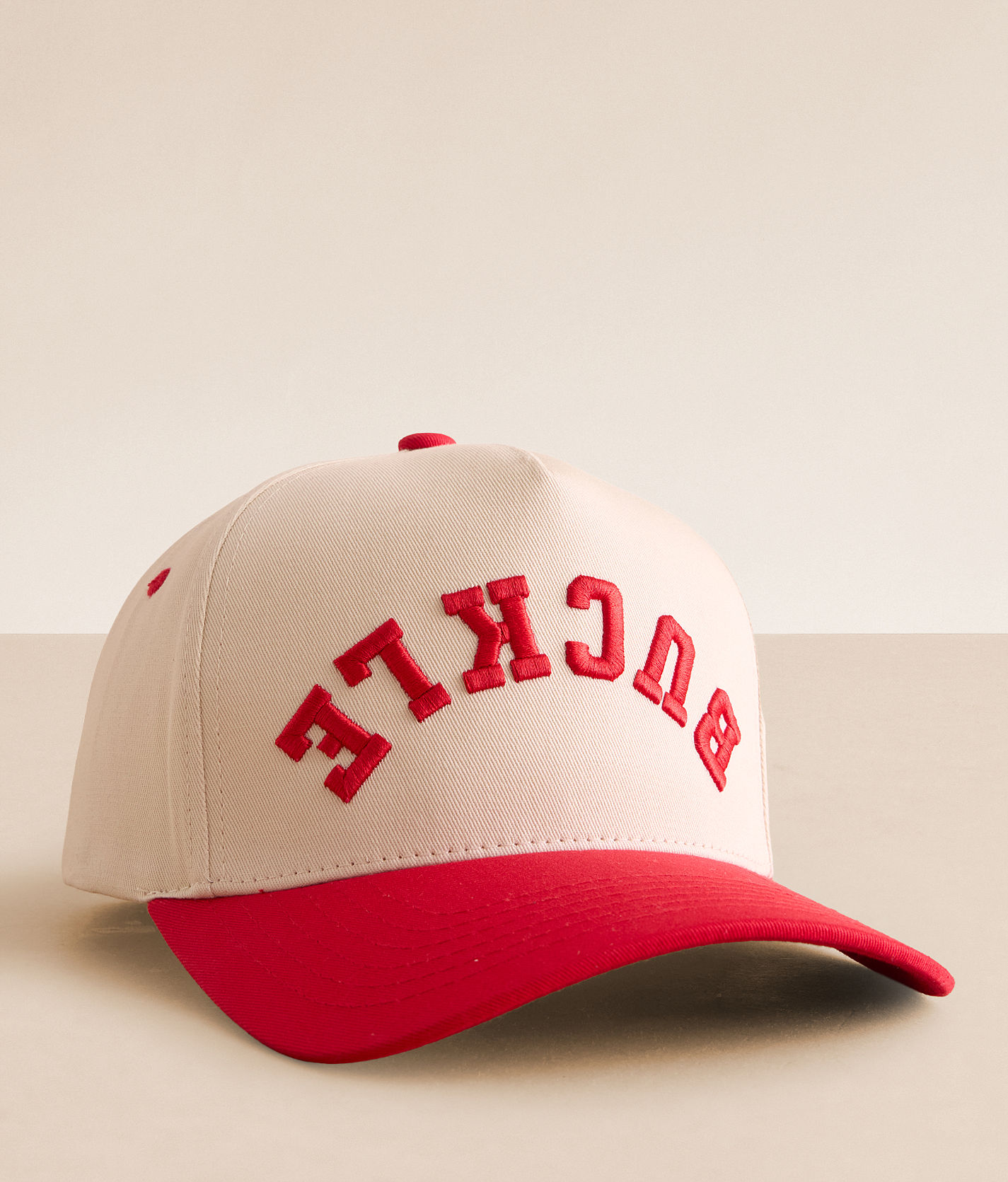 Stylish‎ Red and Cream Anchor Cap Red & White CPO Trucker Hat – Chief & Company main image 2