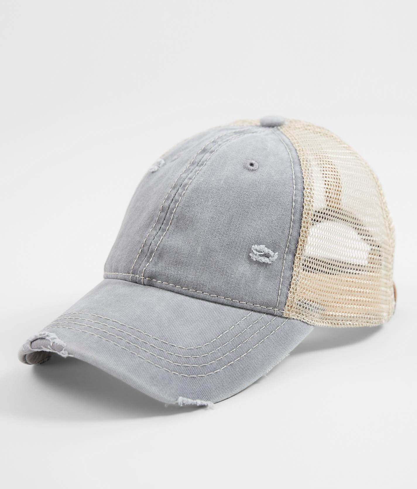 distressed baseball cap womens