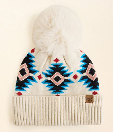C.C® Southwestern Pom Beanie front view