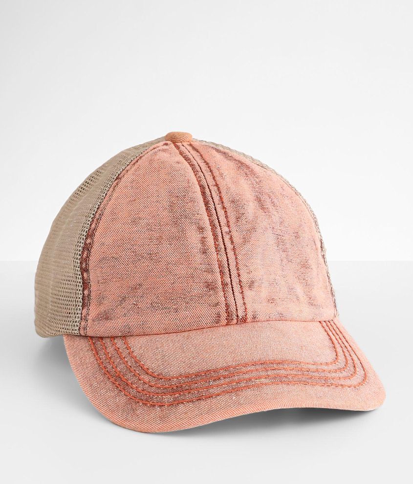 C.C&#174; Stone Washed Ponytail Baseball Hat front view