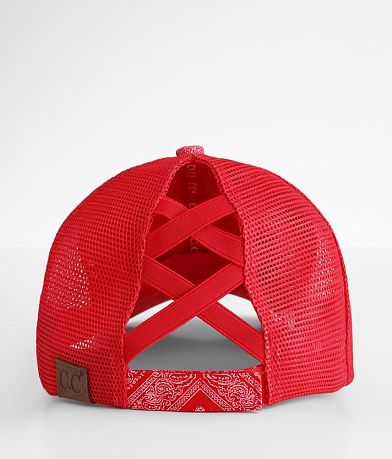 C.C&#174; Bandana Print Ponytail Baseball Hat MISC_DETAIL_1
