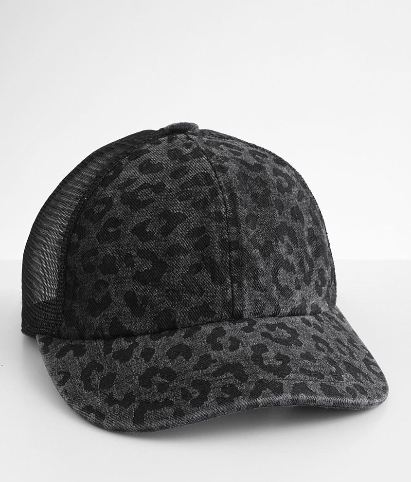 C.C&#174; Leopard Ponytail Baseball Hat front view