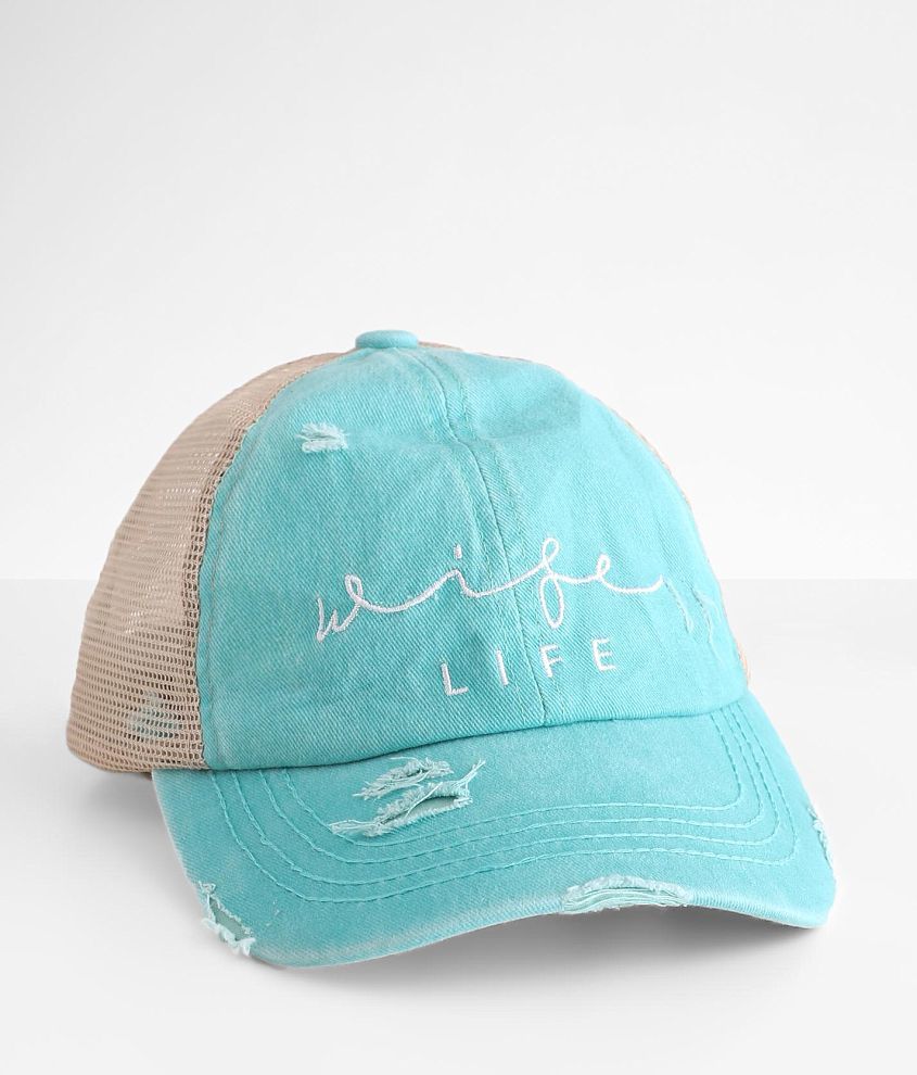 C.C&#174; Wife Life Ponytail Baseball Hat front view