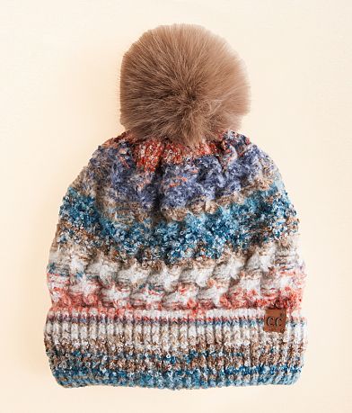 C.C® Textured Pom Beanie front view