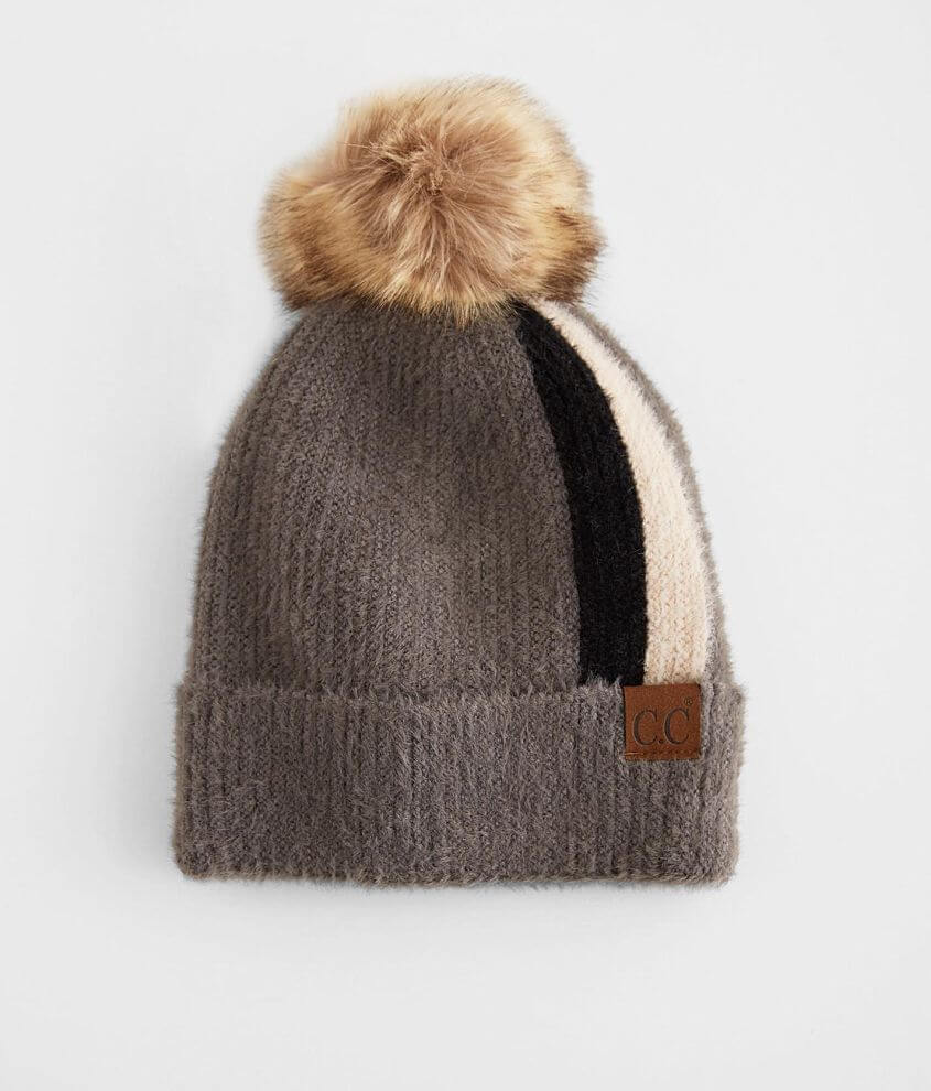 Image of C.C® Striped Pom Beanie