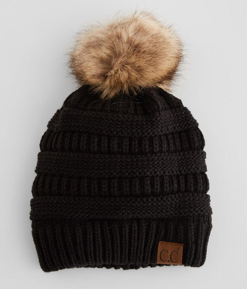 C.C&#174; Cable Knit Pom Beanie front view