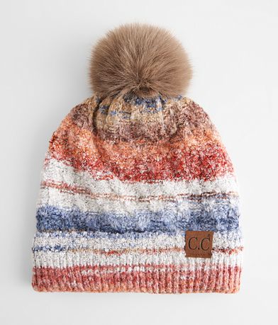 C.C® Nubby Striped Beanie front view