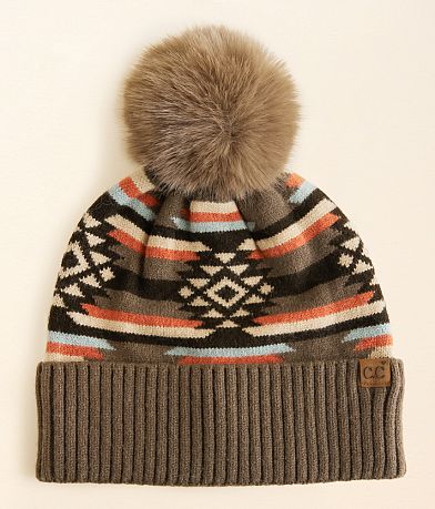C.C® Southwestern Pom Beanie front view