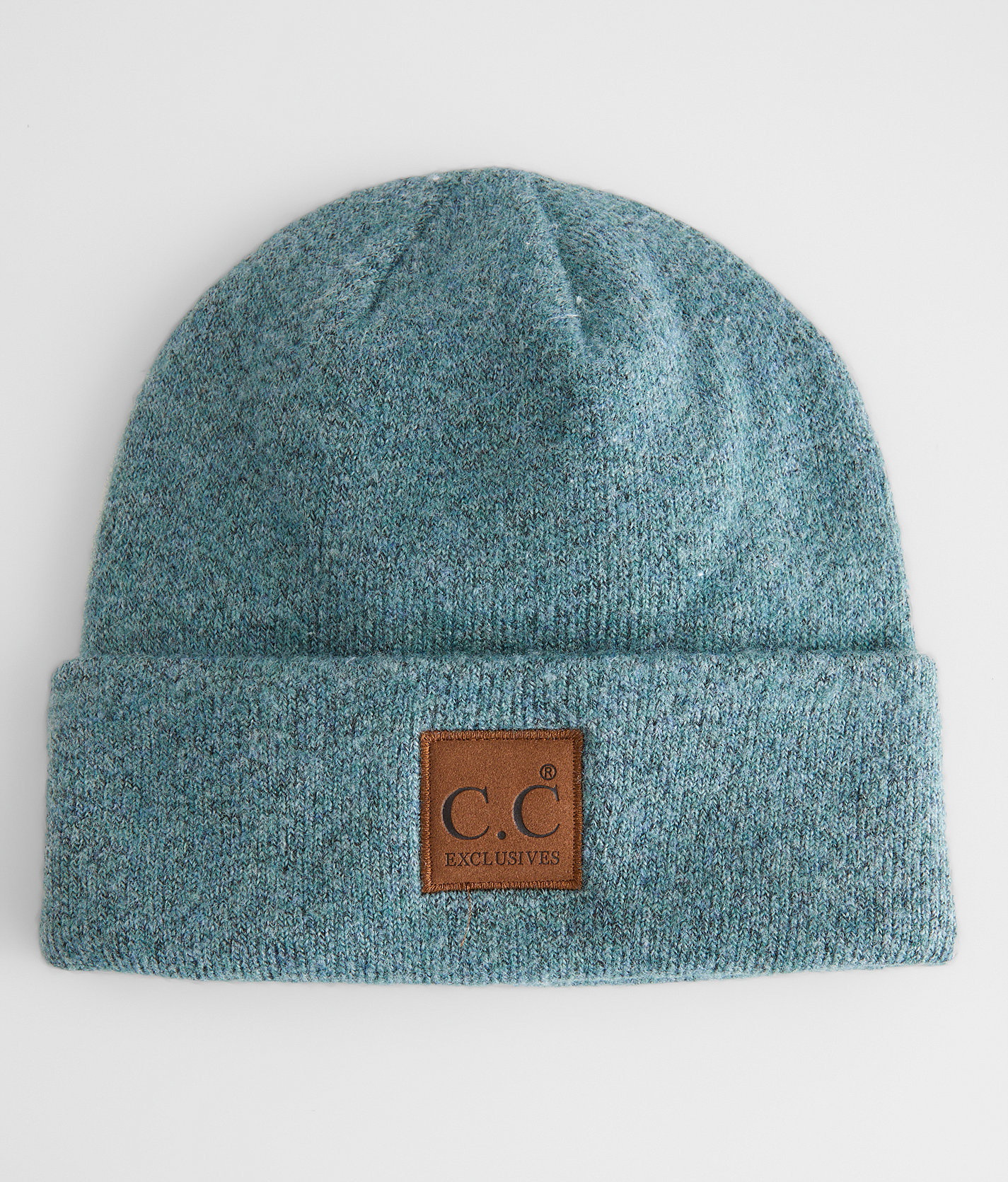C.C Unisex Ribbed Confetti Knit Beanie - Soft Stretch Acrylic Winter Hat, Teal - View #10