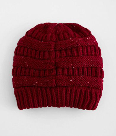C.C&#174; Sequin Ponytail Beanie MISC_DETAIL_1