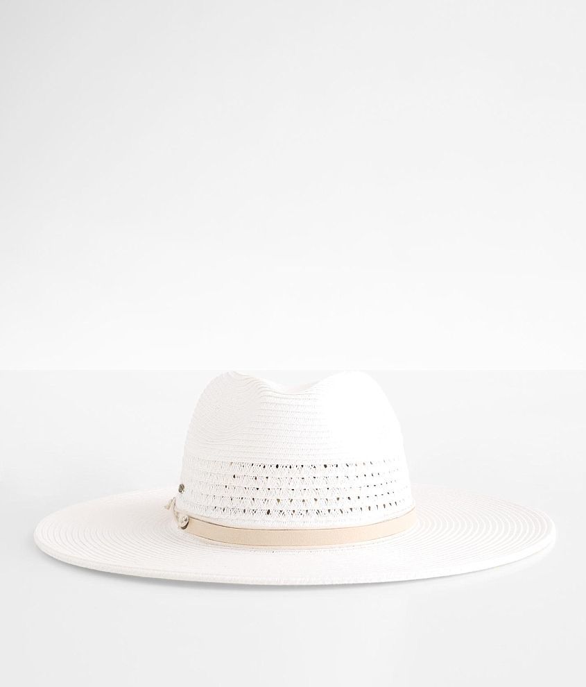 Straw Panama Hat in White for Women