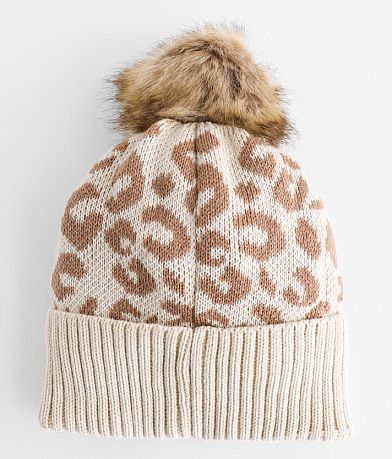 C.C&#174; Cheetah Print Knit Beanie MISC_DETAIL_1