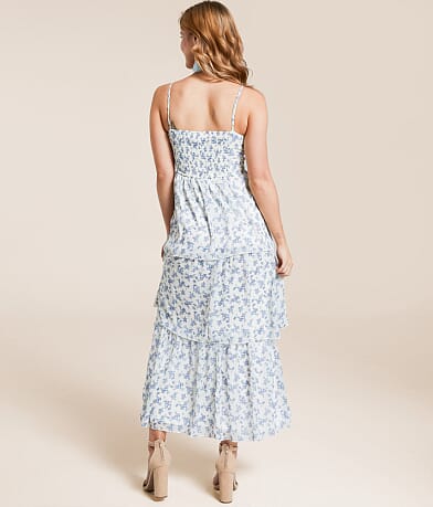 Ditsy Floral Tiered Midi Dress thumbnail 3