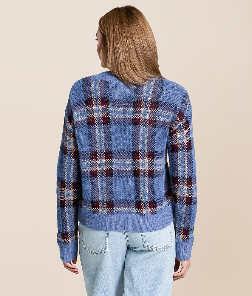 Plaid Cardigan Sweater