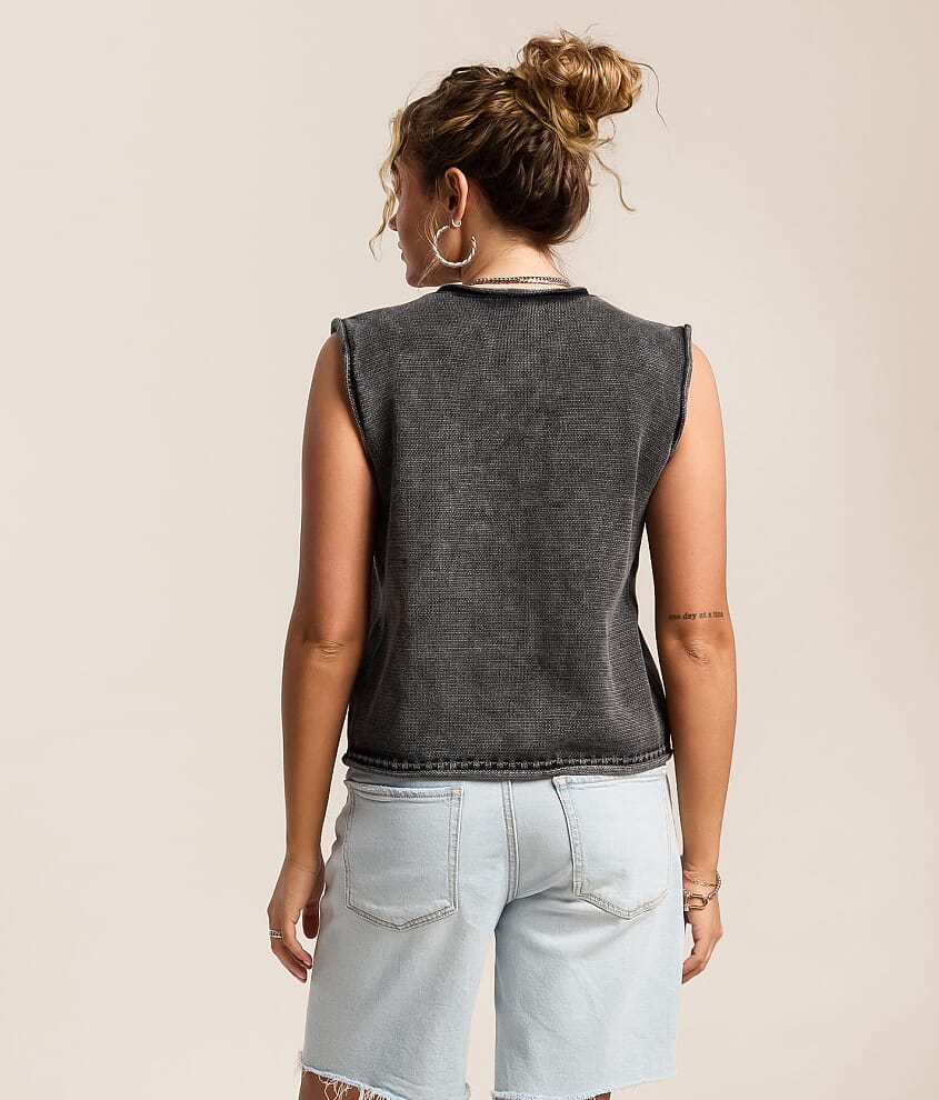 Washed Sweater Vest - thumbnail 3