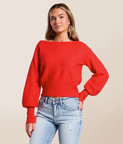 Willow & Root Boatneck Sweater front view