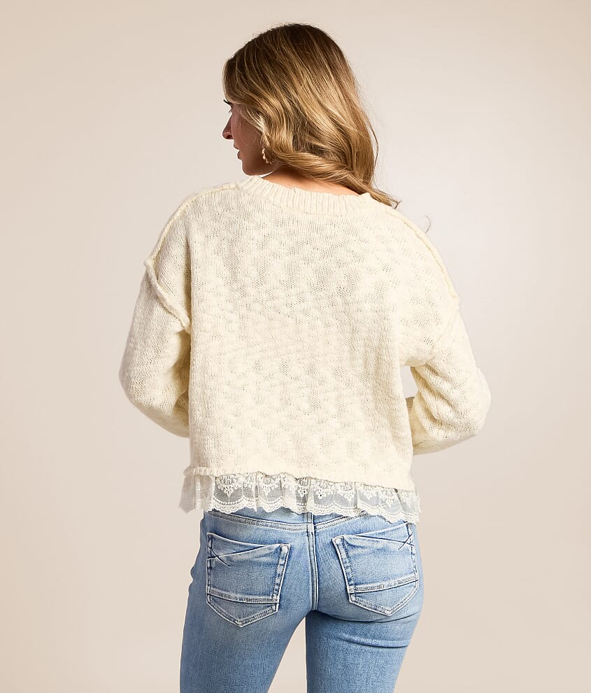 Lace Trim Sweater - thumbnail 2