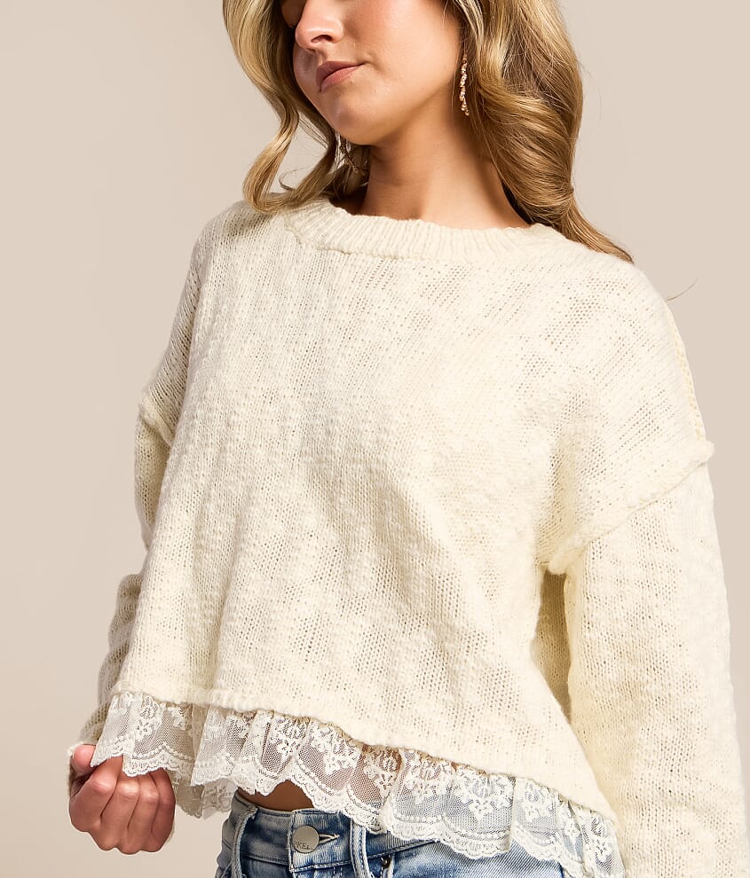 Lace Trim Sweater - thumbnail 3
