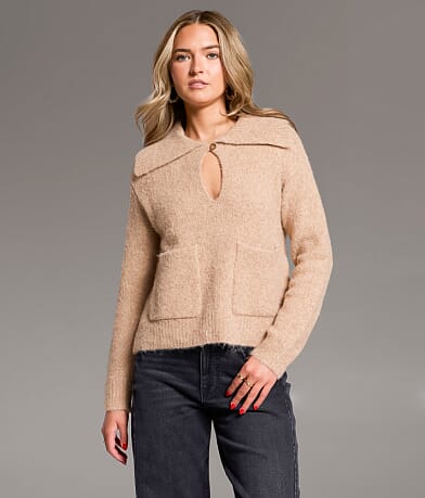 BKE Shawl Collar Sweater front view
