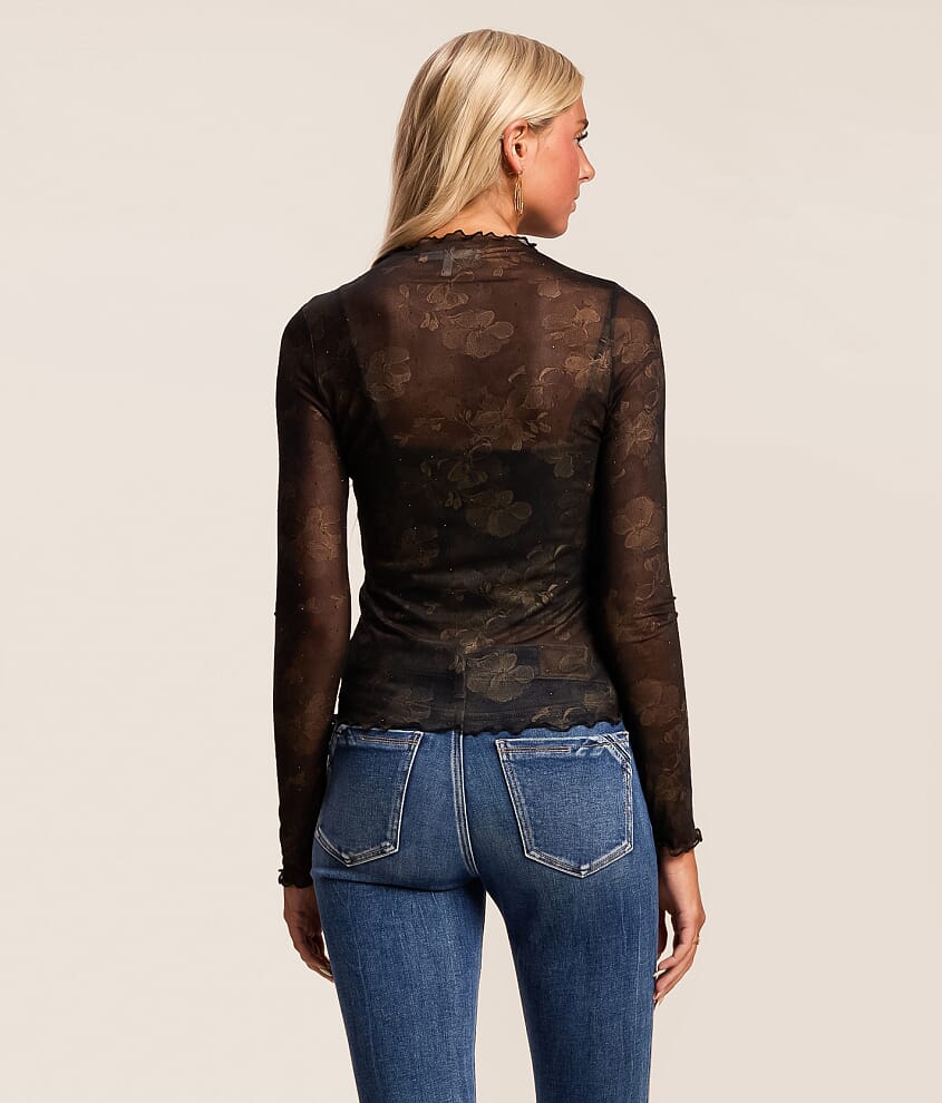 Floral Mesh Top