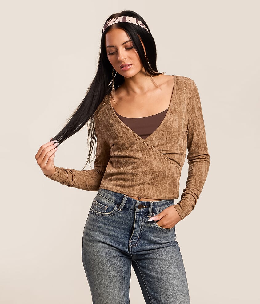 Washed Surplice Top