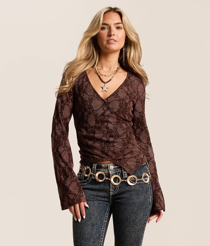 Icon Edit - Floral Flocked Top