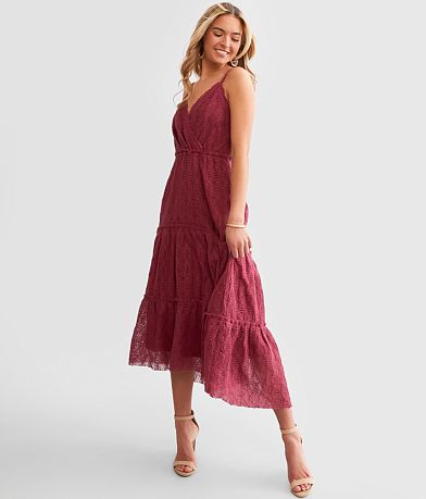 Willow & Root Ribbed Space Dye Midi Dress - Women's Dresses in