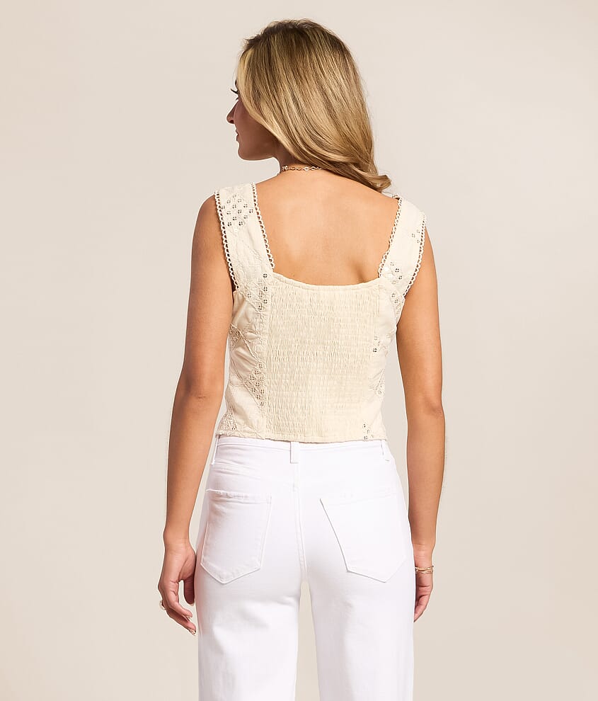 Sequin Front Tie Cropped Tank Top