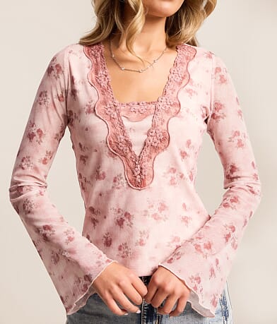 Floral Mesh Top thumbnail 3