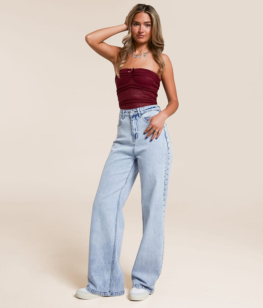 Tiered Lace Tube Top