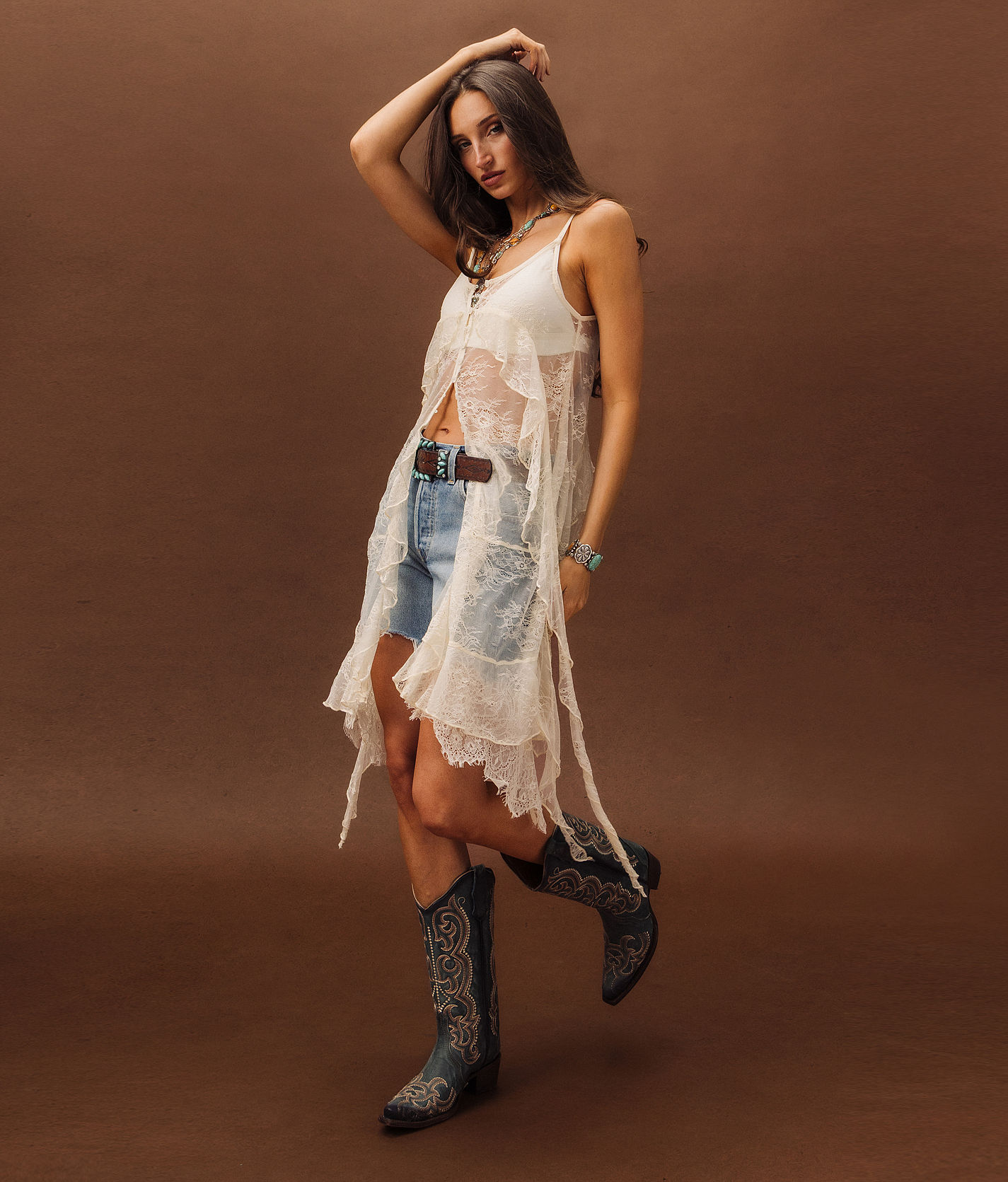 Sterling & Stitch Eyelash Lace Fringe Tank Top - Women's Tank Tops