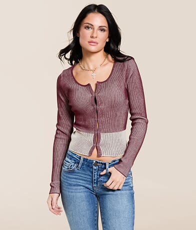 Gilded Intent Contrast Ribbed Top front view