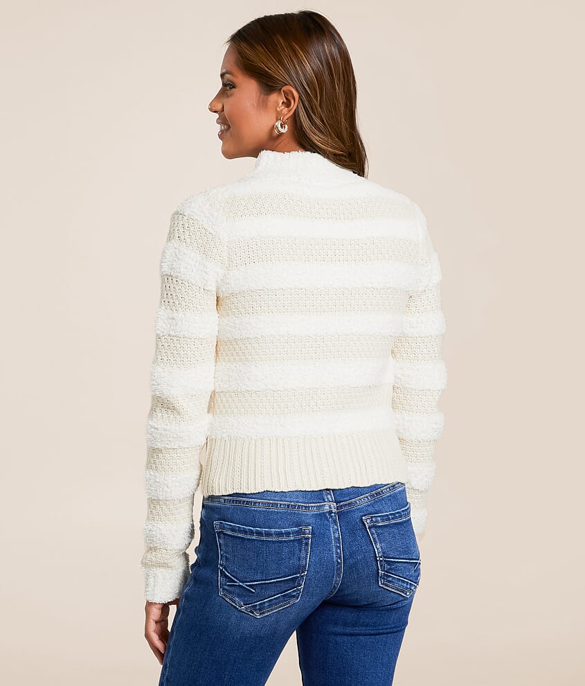 Tonal Striped Cardigan Sweater - thumbnail 3