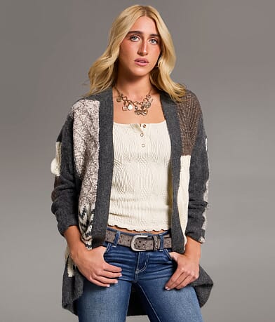 BKE Flyaway Cardigan Sweater front view