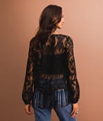 Verdusa 70s Outfits for Women Guipure Fringe V Neck
