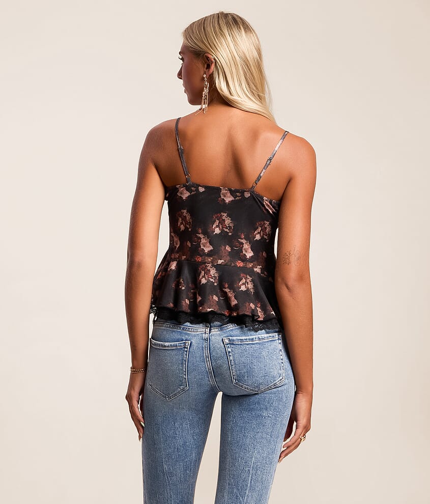 Floral Mesh Tank Top