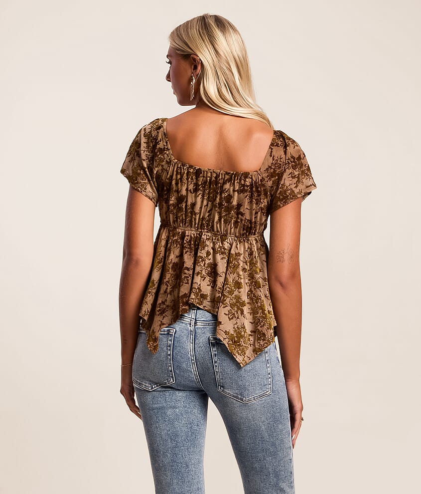 Flocked Mesh Top - thumbnail 2