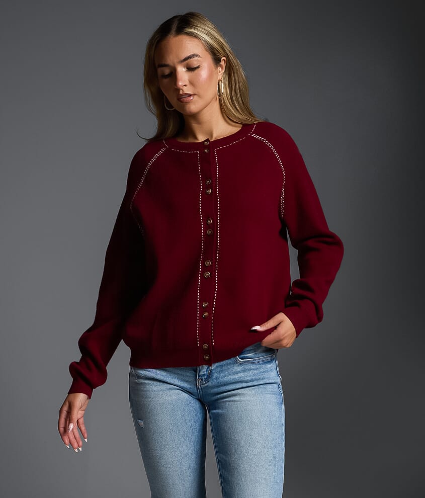 Refined Edit - Embroidered Cardigan Sweater