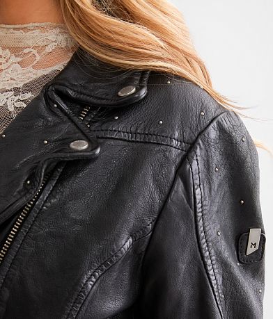 Mauritius Asymmetrical Leather Jacket misc detail 1 view