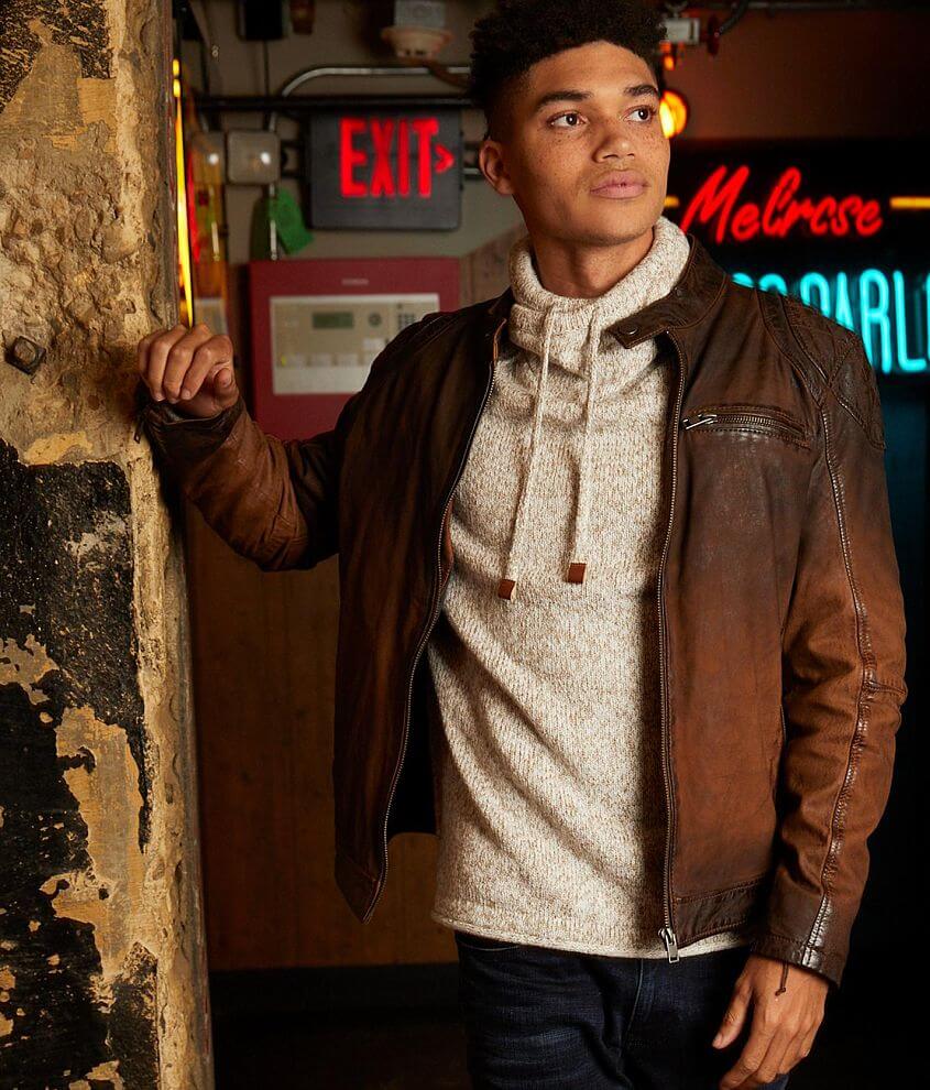Outpost Makers Arne Distressed Leather Jacket