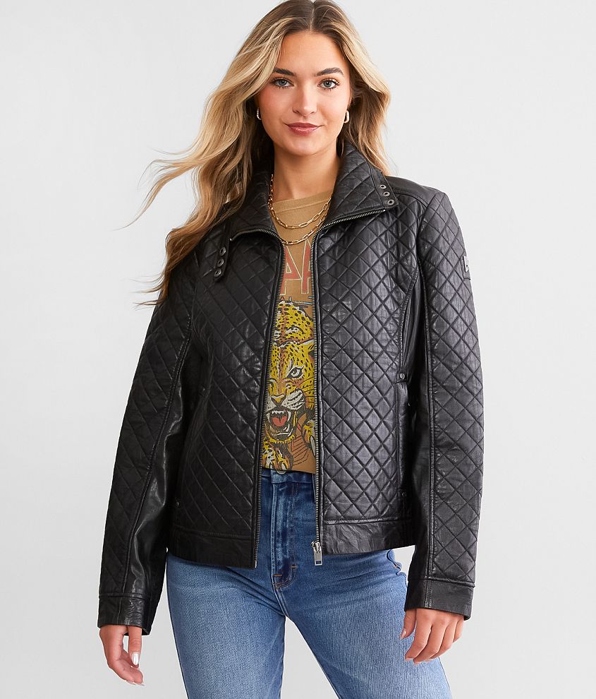 Mauritius Breana Quilted Leather Jacket front view