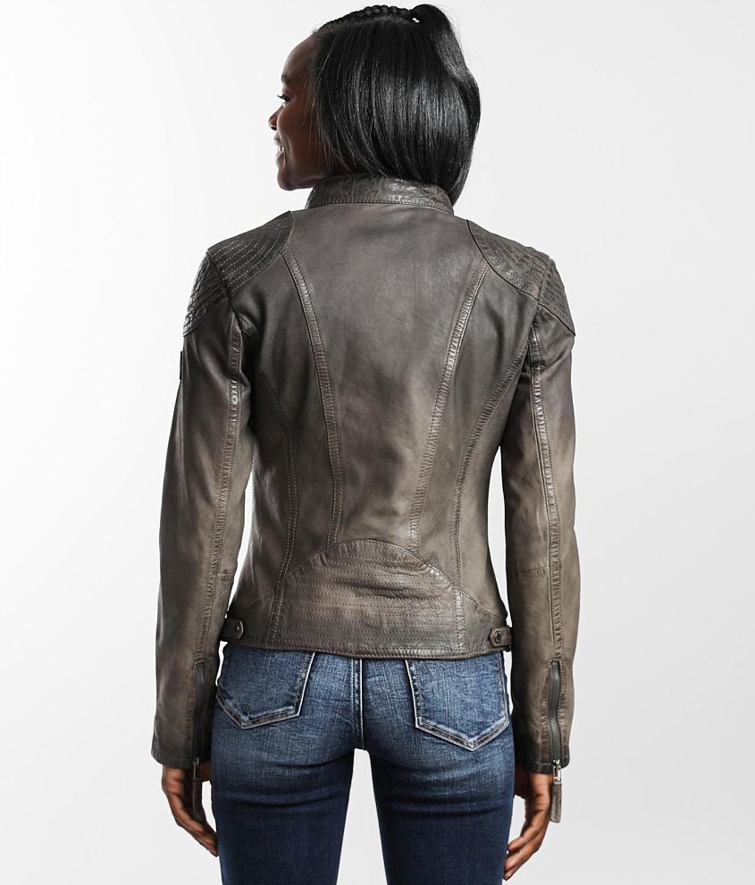 Casha Hooded Leather Jacket