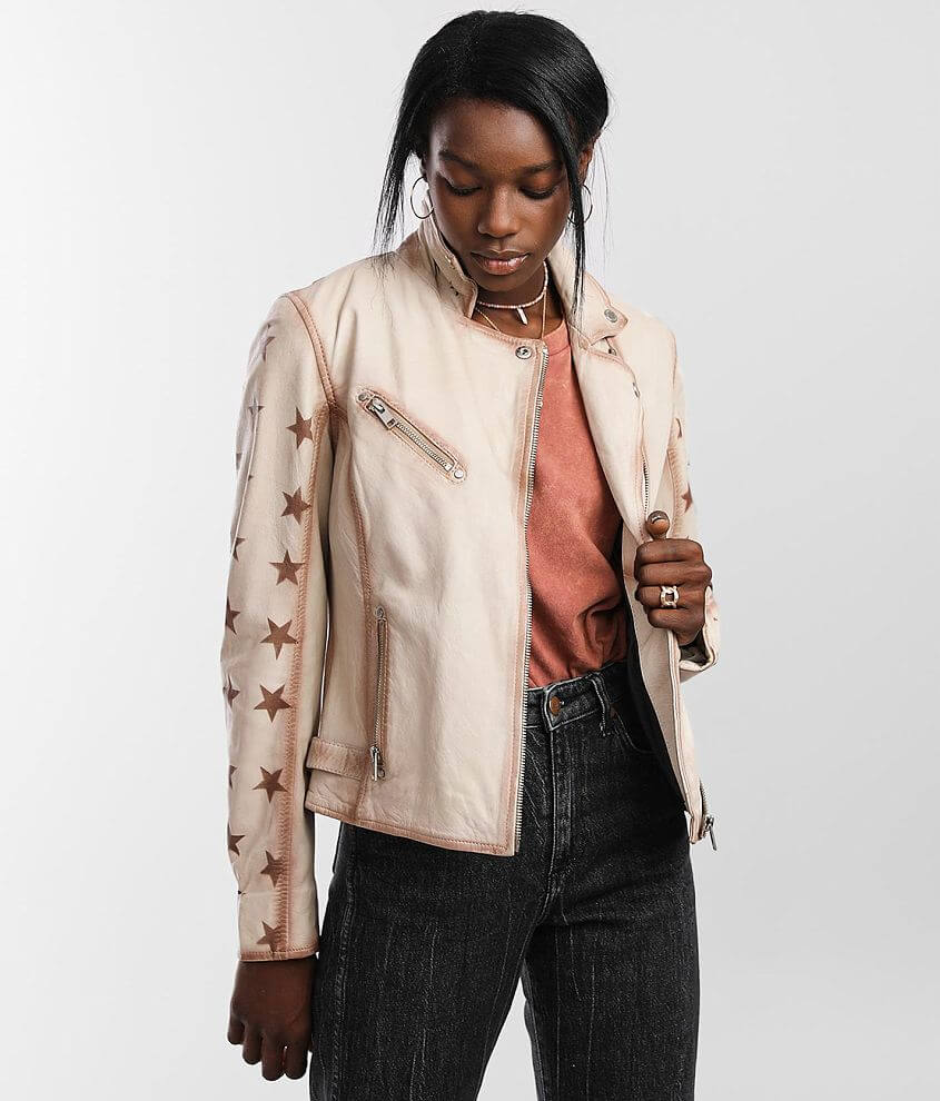 Off white leather jacket womens sale