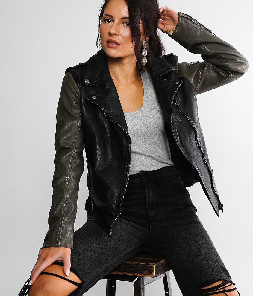 Mauritius Kalsey Leather Jacket - Women's Coats/Jackets in Black