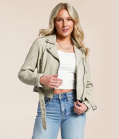 Mauritius Maryn Studded Leather Jacket front view