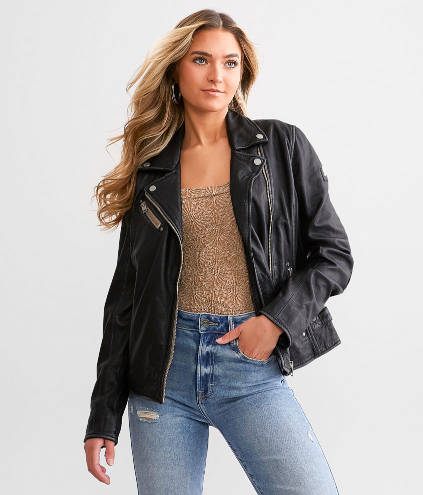 Mauritius Sofia Leather Jacket - Women's Coats/Jackets in Black | Buckle