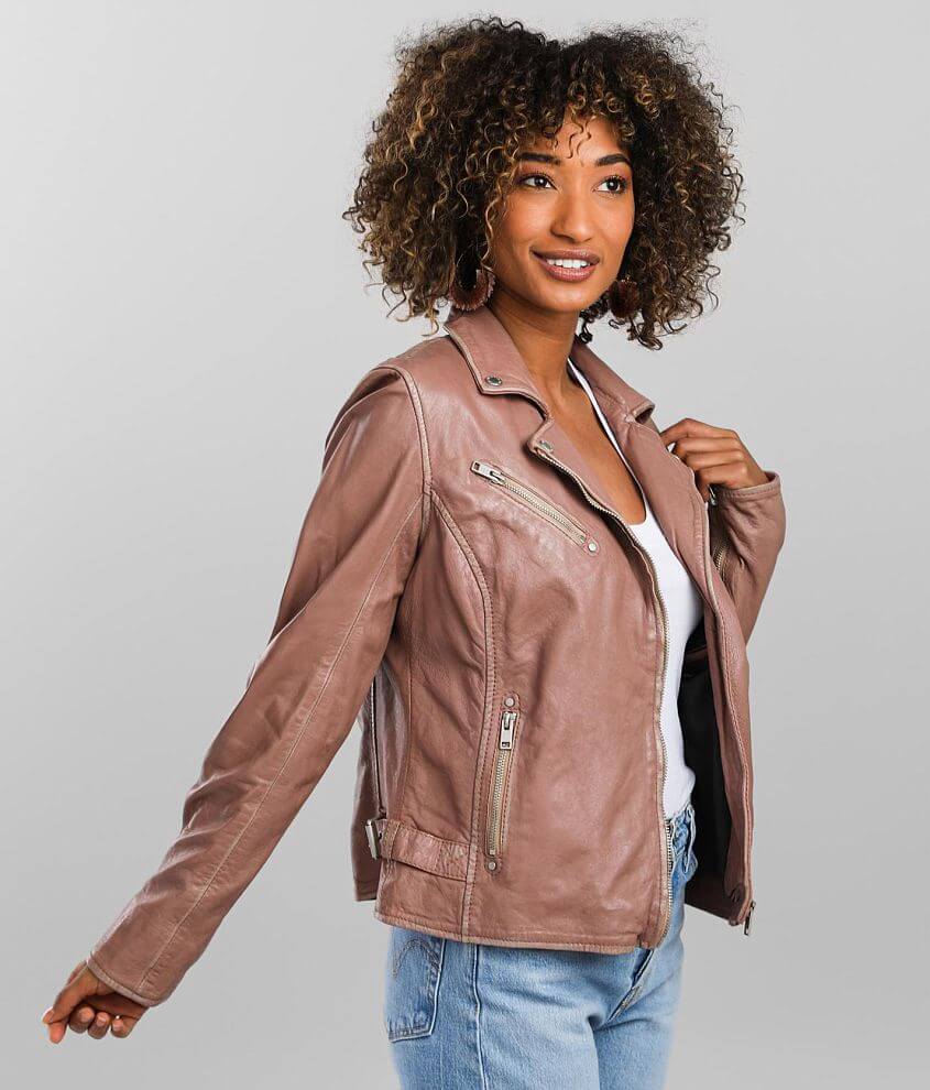 Mauritius Sofia Distressed Leather Jacket front view