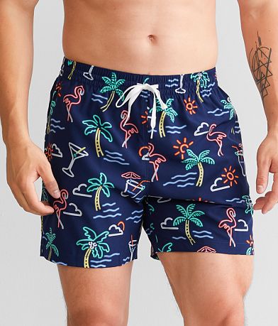 Chubbies The Neon Lights Stretch Swim Trunks front view
