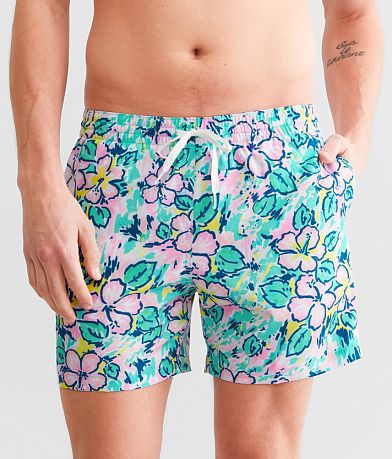 Chubbies The Vacation Blooms Stretch Swim Trunks front view