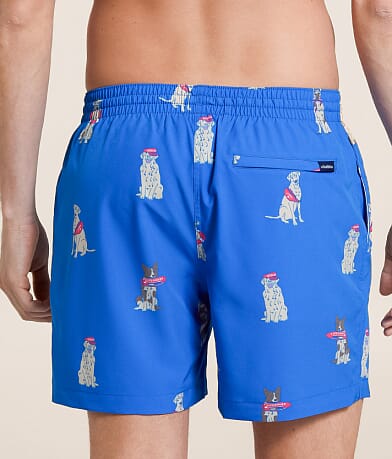 Chubbies The I Let The Dogs Out Stretch Swim Trunks back view